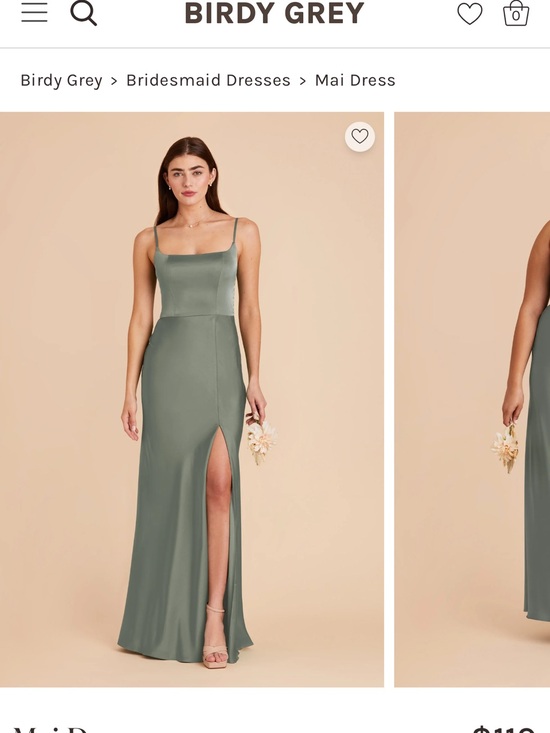 Birdy Grey Dresses & Skirts - Birdy Grey Mai Matte Satin Dress in Sea Foam with Spaghetti Straps
